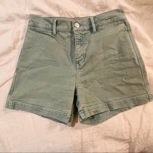 Lou & Grey High-Waisted Green Shorts